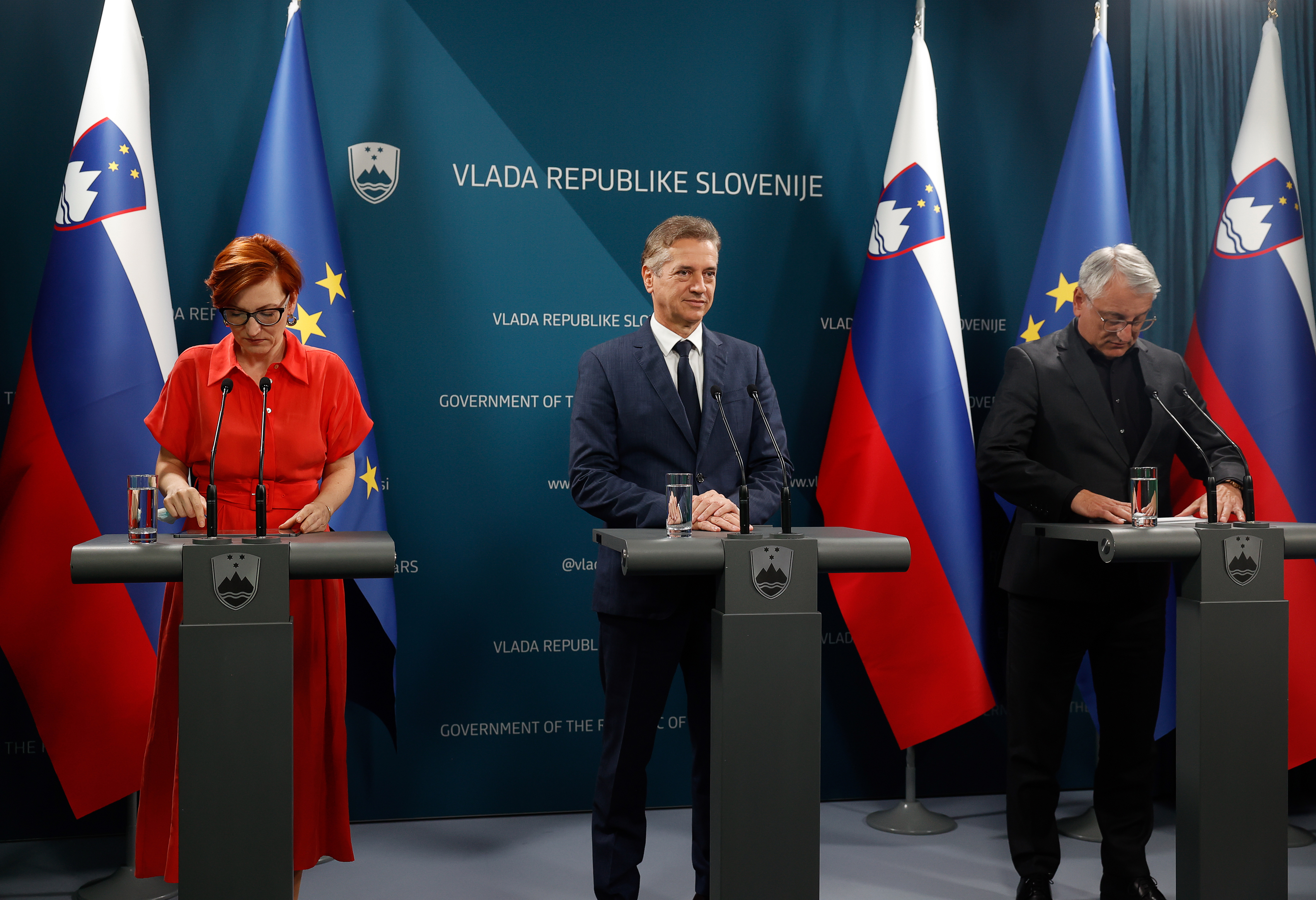 Asta Vrečko, Robert Golob in Matjaž Han